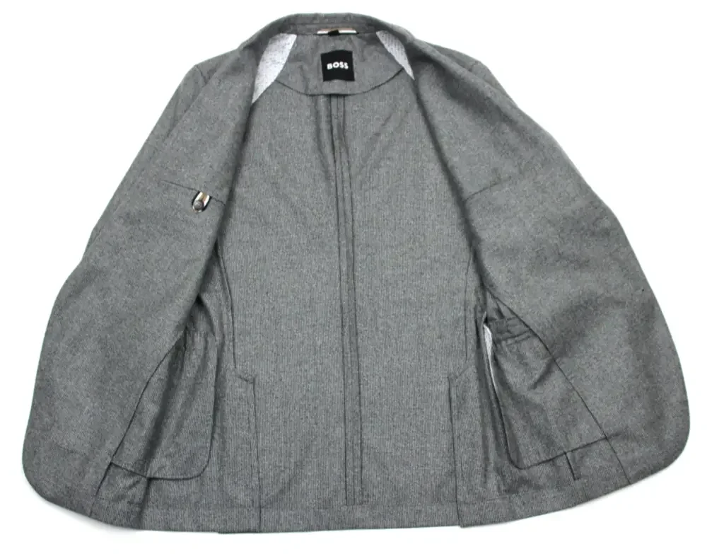 Hugo Boss C-Huge-251 Sport Coat 38 R Mens Grey Slim Fit Wool Two Button Blazer